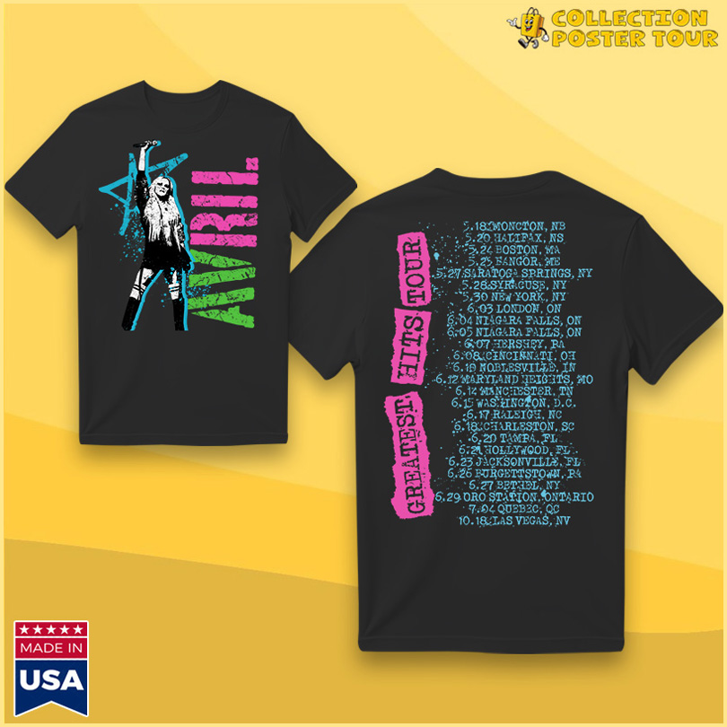 Avril Lavigne Shirt Greatest Hits Tour 2025 Dateback