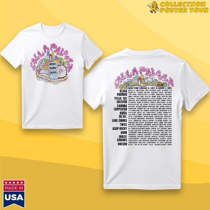 Lollapalooza 2025 Tシャツ Lサイズ Lollapalooza 2025: Music Festival Soundwave Poster, Urban