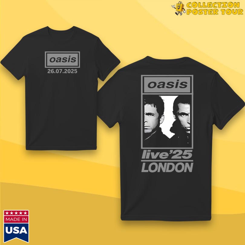 Oasis Live '25 World Tour London T-Shirt - collectionpostertour