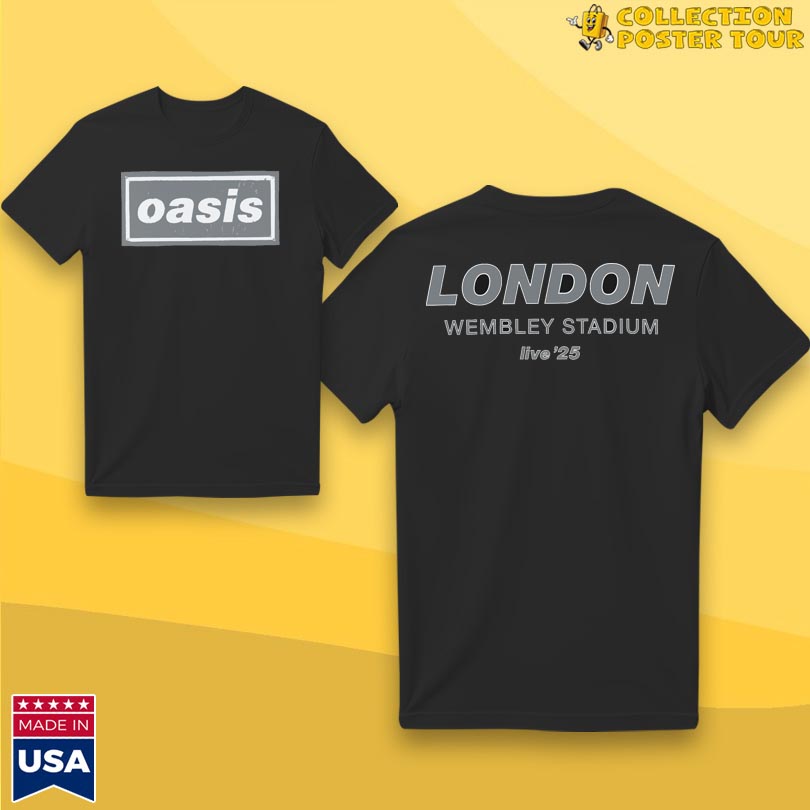 Oasis London Wembley Stadium Live '25 T-Shirt - collectionpostertour