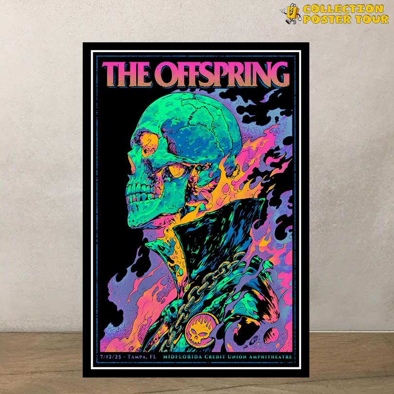 The Offspring July 12 2025 Tampa, FL Show Poster