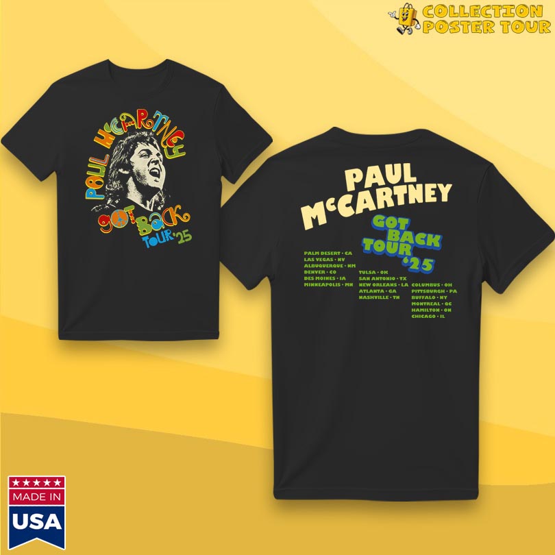 Paul McCartney Got Back 2025 Peace T-Shirt - collectionpostertour
