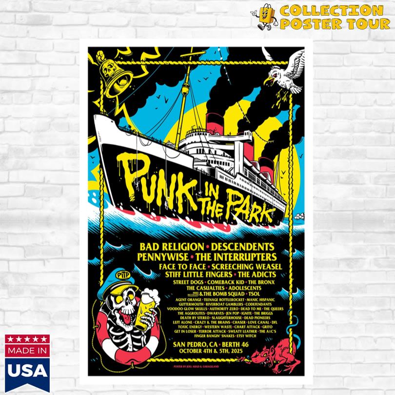 Punk In The Park Berth 46 San Pedro, CA Oct 4-5 2025 Tour Poster